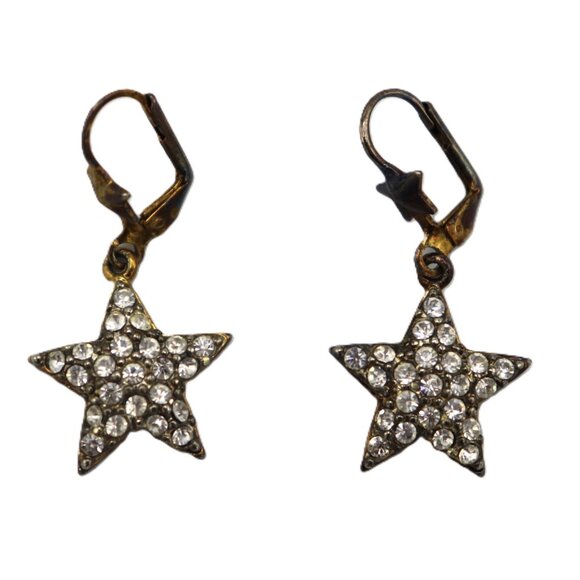 Cine Women's Star Shape Drop Dangle Earrings - Picture 4 of 5
